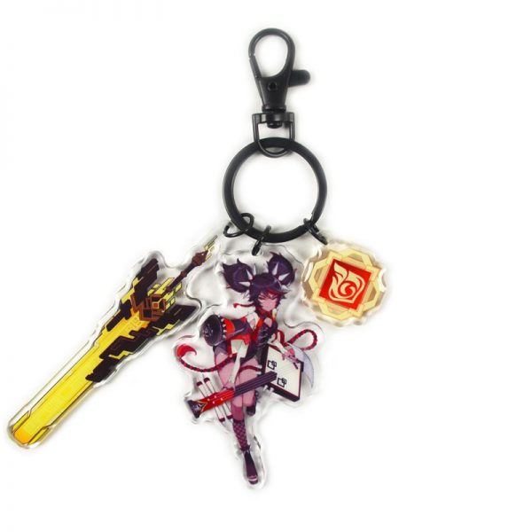 Anime Genshin Impact Xinyan Cosplay Acrylic Keychain Accessories Pendant Key Ring Game Fans Gift 800x800 1 - Genshin Impact Store