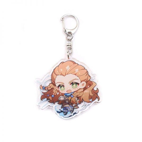 New Genshin Impact Aloy Figures Acrylic Keychain G Shaped Buckle Accessories Cute Bag Car Pendant Key Ring Game Fans Gift 800x800 1 - Genshin Impact Store