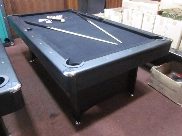 7ft Black Felt Pool Table