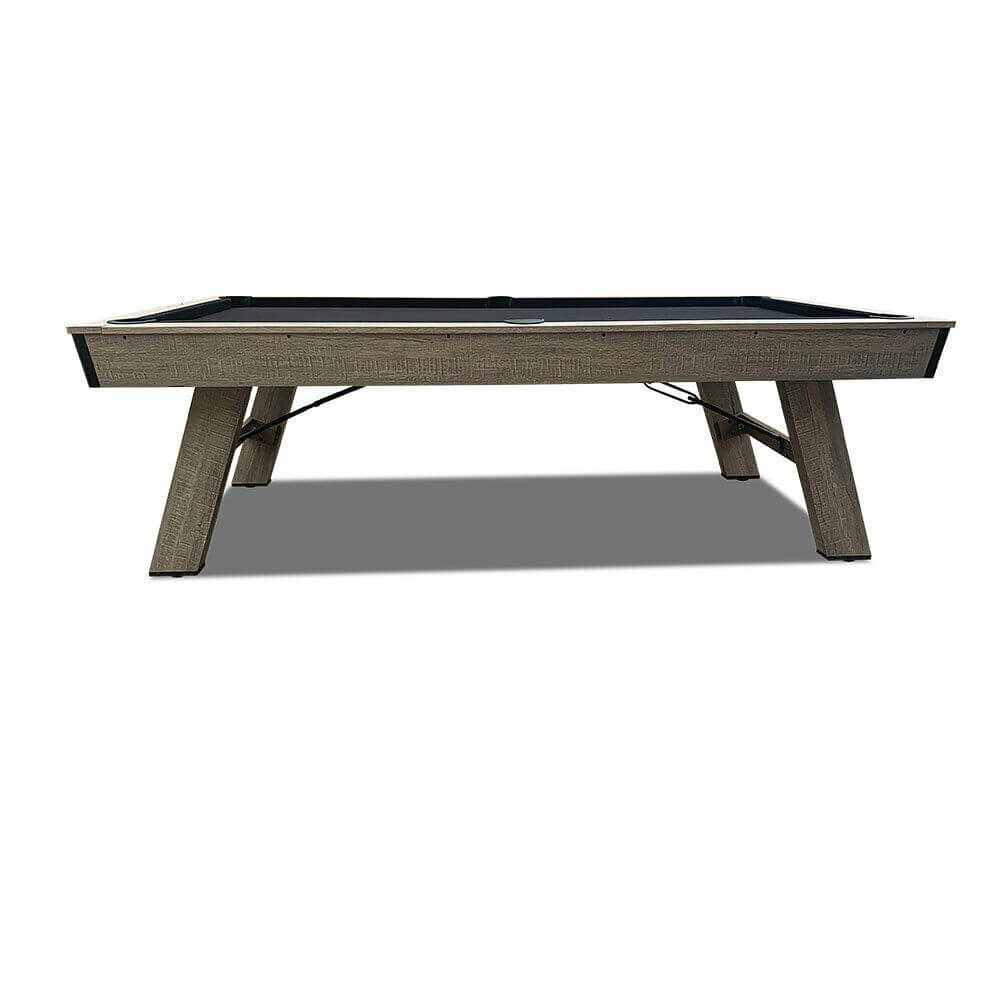 8FT Pool Table Black Felt Silver Mist Frame MDF