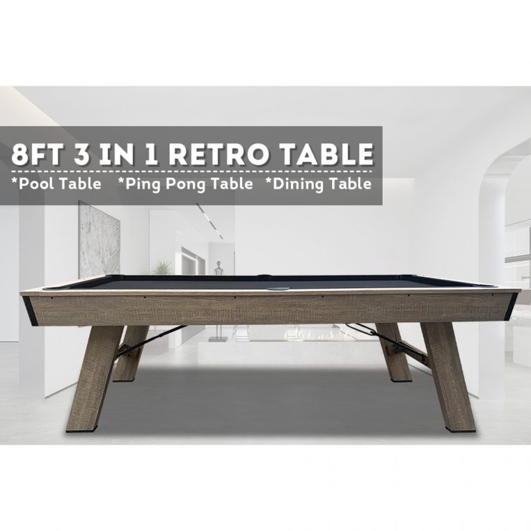 100 Great Value! Retro MDF Pool Table With Dining Top