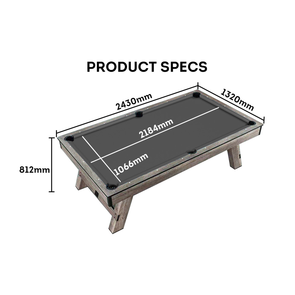100 Great Value! Retro MDF Pool Table With Dining Top