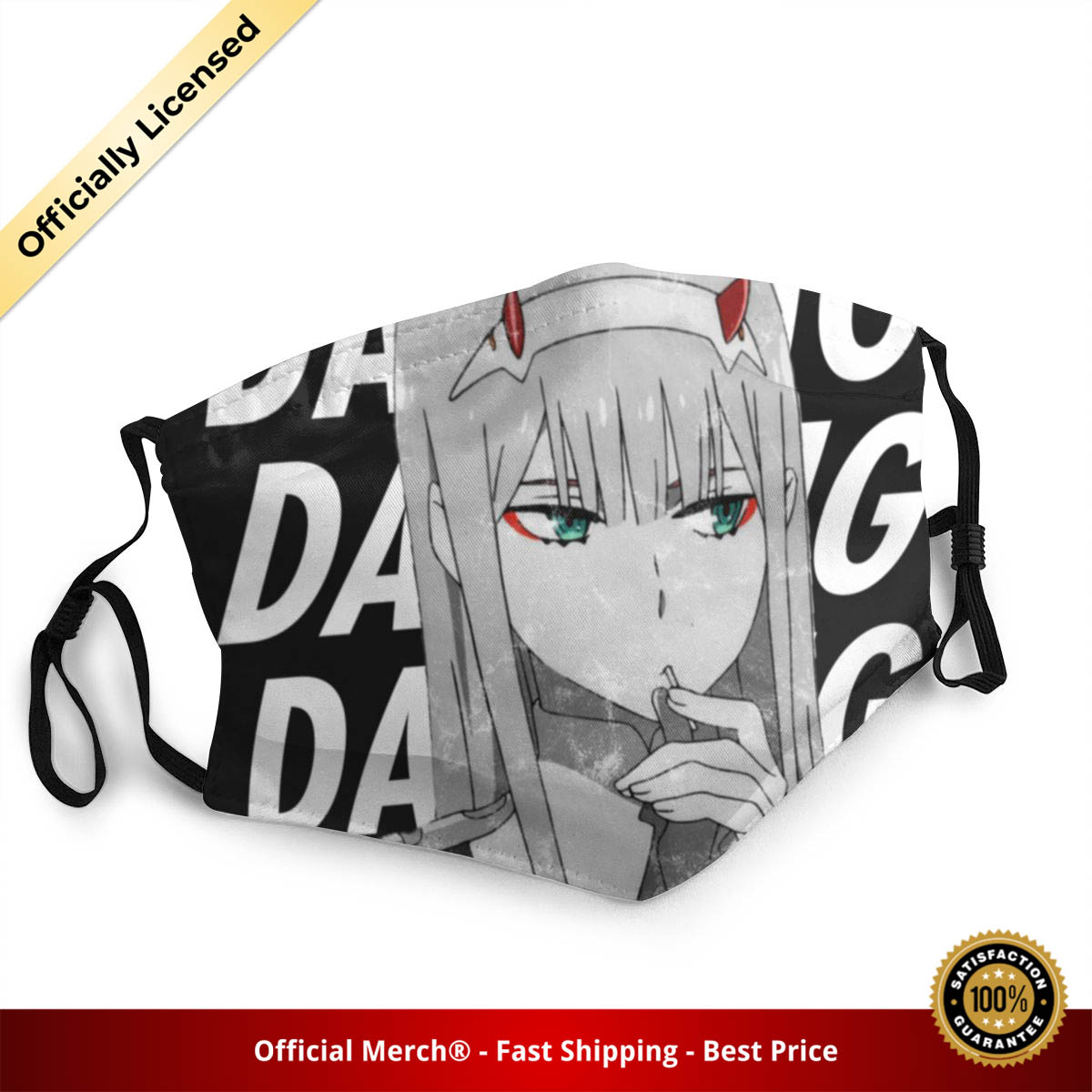 02 Zero Two Face Mask - Darling In The FranXX Washable Printed Mouth Face Mask