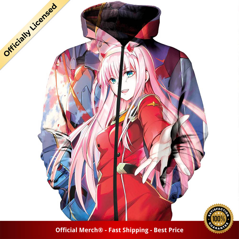 Darling in the Franxx Zip Hoodie - Zero Two Manga Cover 3D All Over Print