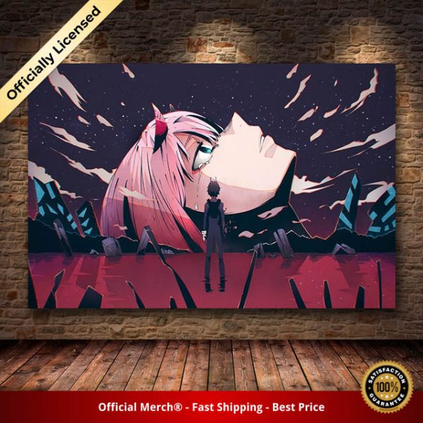 Darling In The Franxx Poster  - Large Size Poster Hiro & Zero Two HD Artwork