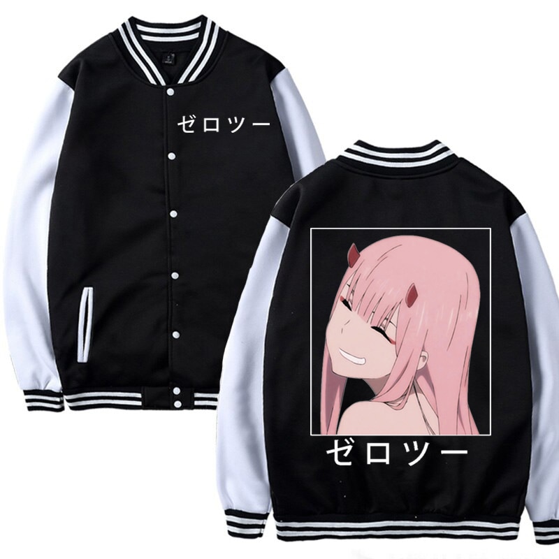 Anime Darling In The Franxx Zero Two Hip Hop Manga Jacket Japanese Streetwear Women Men Spring Autumn Jackets Zero Two Clothing