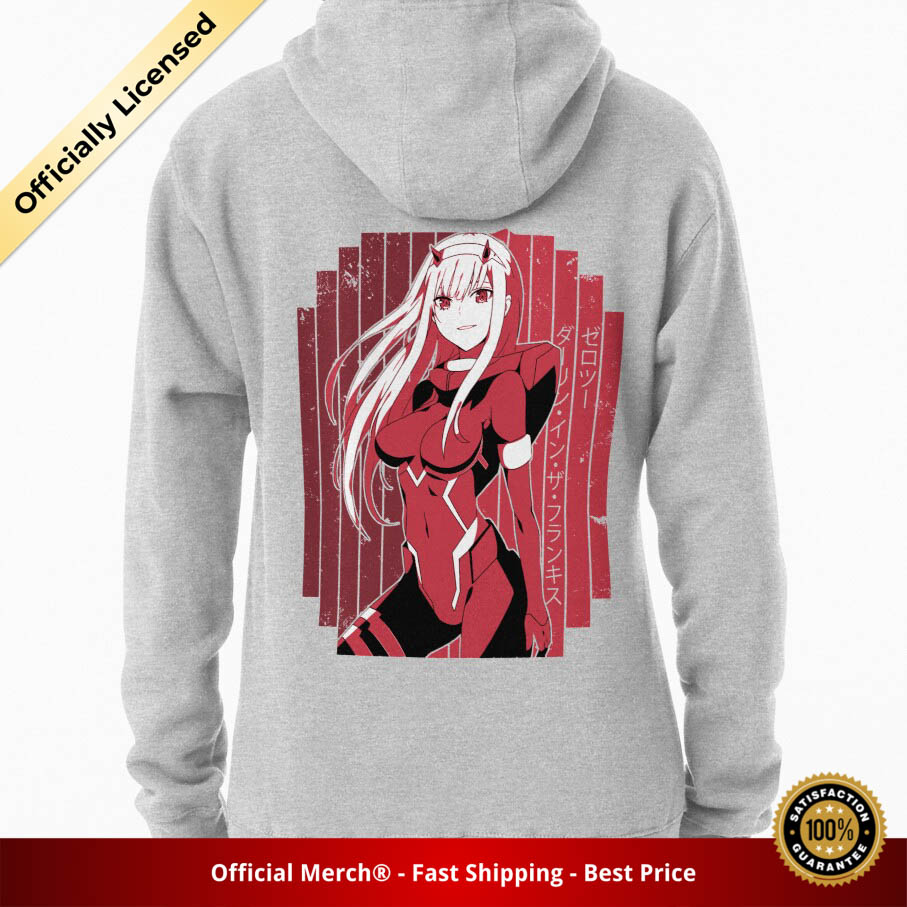 Darling In The Franxx Hoodie - Zero Two Red Anime Shirt Pullover Hoodie - Designed By mzethner RB1801