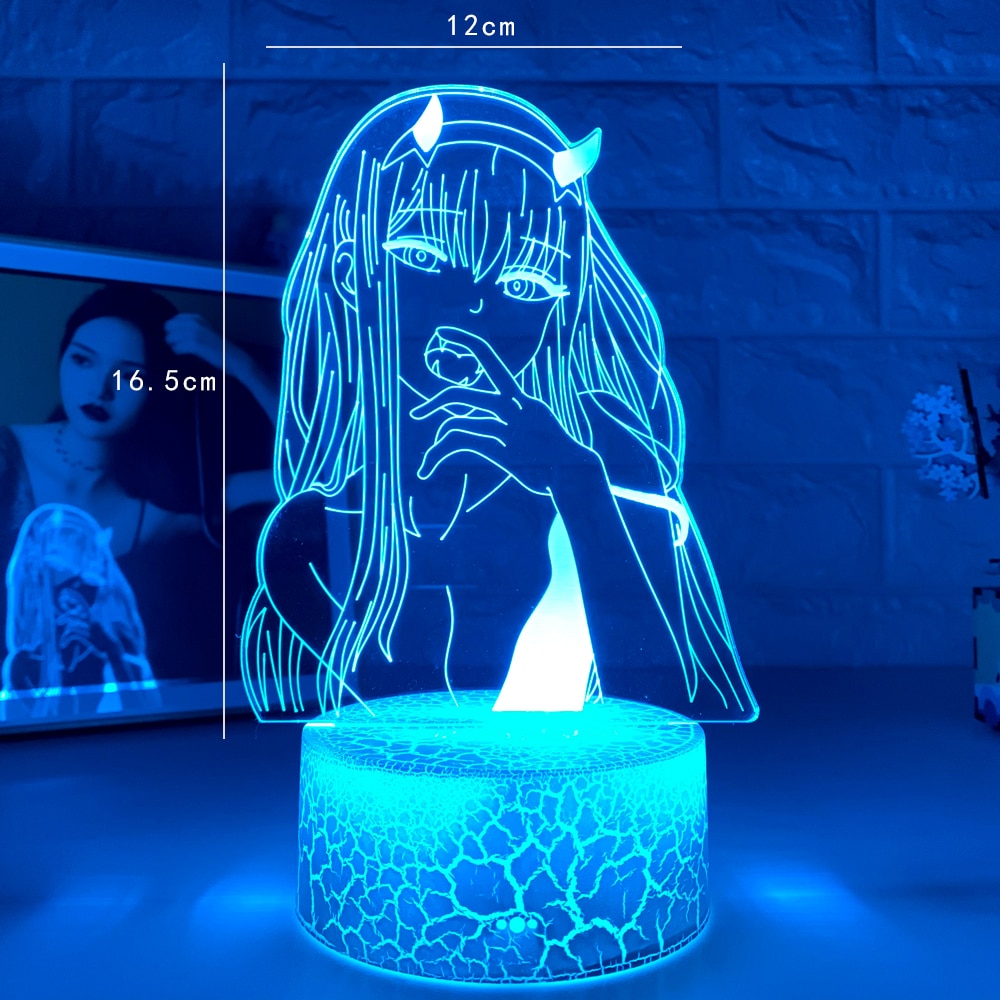 Darling In The Franxx Night Light - Kawaii Zero Two 3D LED Lamp
