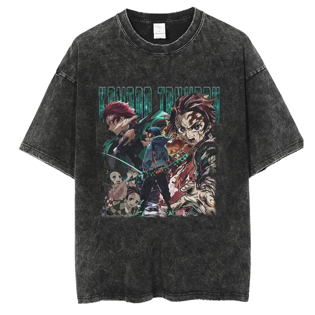 Demon Slayer T Shirt Anime Washed T shirt Kimetsu No Yaiba Graphic Vintage Tshirts Summer Funny 640x640 24 - Demon Slayer Shop