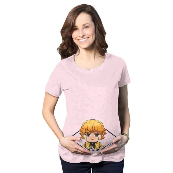 Baby Zenitsu Peeking Maternity T-Shirt Official Demon Slayer Merch