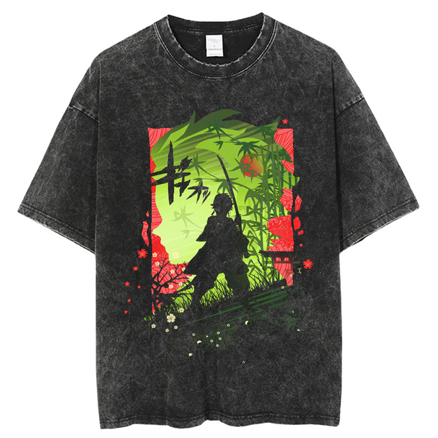 Demon Slayer T Shirt Anime Washed T shirt Kimetsu No Yaiba Graphic Vintage Tshirts Summer Funny 640x640 4 - Demon Slayer Shop