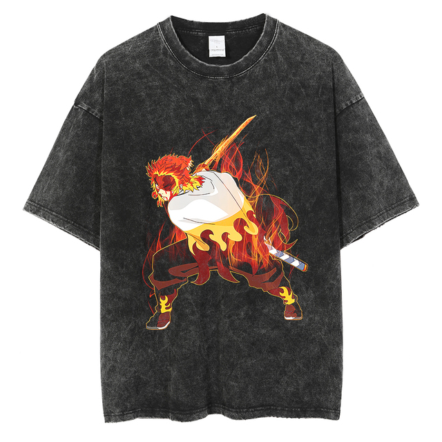 Demon Slayer T Shirt Anime Washed T shirt Kimetsu No Yaiba Graphic Vintage Tshirts Summer Funny 640x640 20 - Demon Slayer Shop
