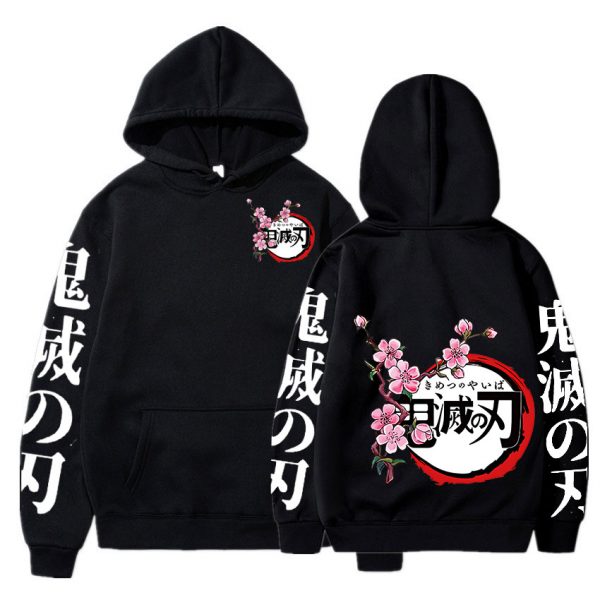 Demon Slayer Anime Graphics Print Hoodie Long Sleeve Pullovers Casual Fashion Tops Unisex Clothes Kimetsu No - Demon Slayer Shop
