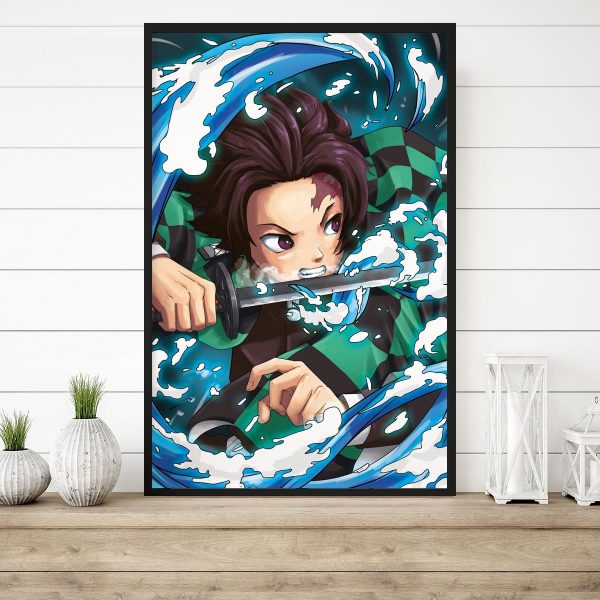 Water Breathing 3D Transition Canvas Official Demon Slayer Merch