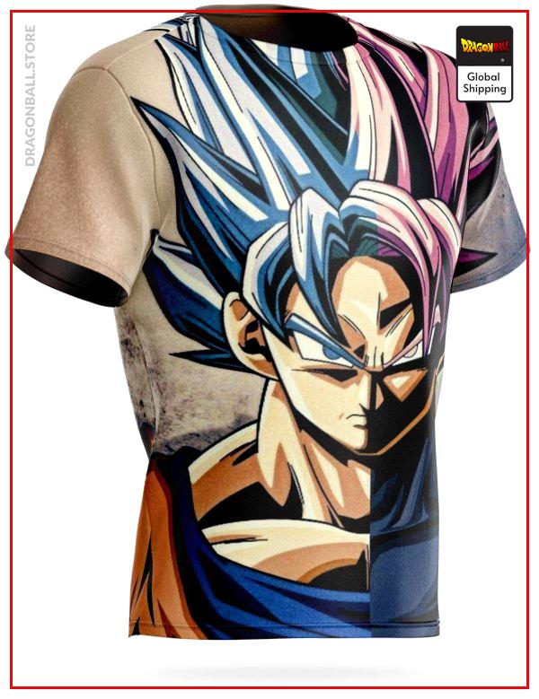 Dragon Ball Super T-Shirt Goku Blue vs Goku Pink S Official Dragon Ball Z Merch
