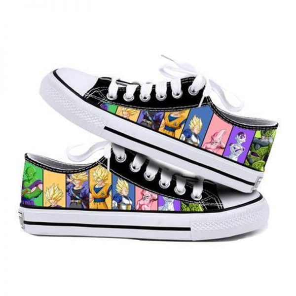 Anime Son Goku Kakarotto Saiyan Canvas Sneakers Low Top Casual Shoes for Kids Youth 1 - Dragon Ball Store