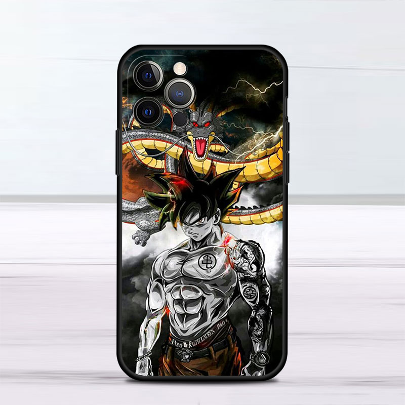 Bumper Black Soft Cover Case for iPhone 12 Mini 14 Plus XR 7 13 Pro Max 5 - Dragon Ball Store