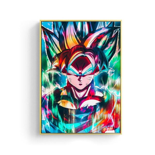 Graffiti Dragon Ball Son Goku Canvas Painting Wall Posters and Prints Street Art Picture Cuadros - Dragon Ball Store