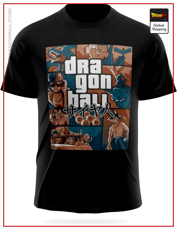Dragon Ball Z T-Shirt Grand Theft Auto (GTA) Black / XS Official Dragon Ball Z Merch