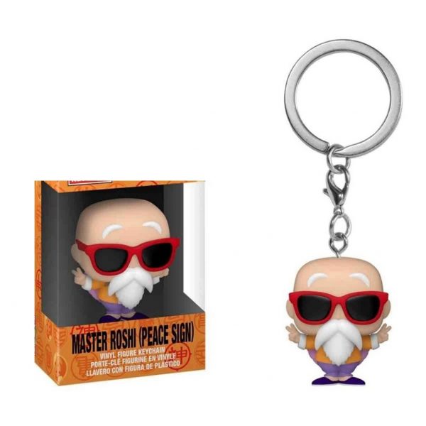 FUNKO POP Keychain Toy Dragon Ball Z Gohan 4th FORM FRIEZA Perfect Cell Master Roshi Keychains 2 - Dragon Ball Store