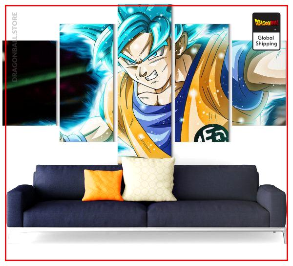Wall Art Canvas Dragon Ball Super  Goku SSJ Blue Small / Without frame Official Dragon Ball Z Merch