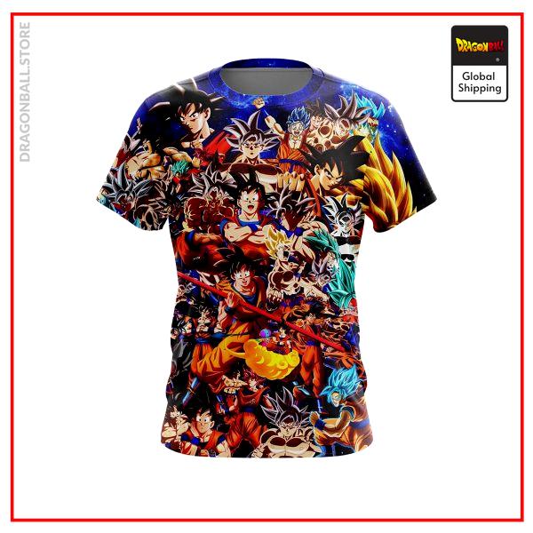 Goku Transformations T-Shirt DBM2806 US Small Official Dragon Ball Merch