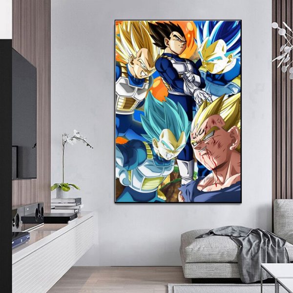 Japanese Anime Dragon Ball Goku Vegeta Dragon Ball Poster Art Canvas Painting Mural Printing Home Living 4 - Dragon Ball Store