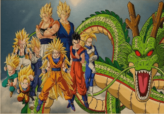 Dragon Ball Z Poster Saiyan Universe 30x21cm Official Dragon Ball Z Merch