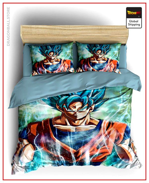 Comforter Cover DBS Goku God Blue Single - AU (140x210cm) Official Dragon Ball Z Merch
