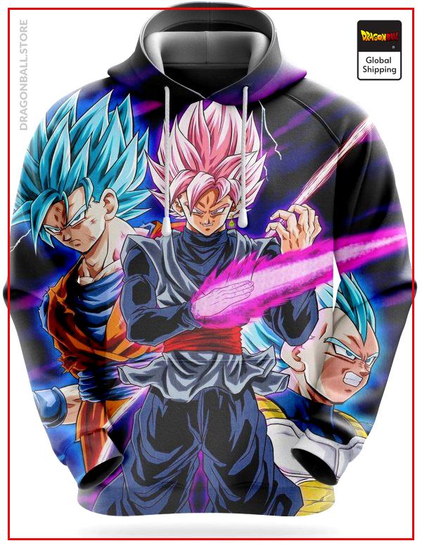 Dragon Ball Super Sweatshirt  Black Goku VS Saiyans Blue XL Official Dragon Ball Z Merch