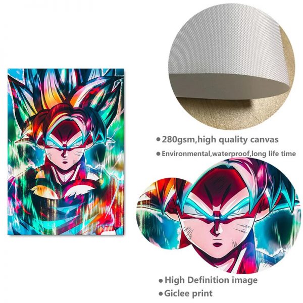 Graffiti Dragon Ball Son Goku Canvas Painting Wall Posters and Prints Street Art Picture Cuadros for 5 - Dragon Ball Store