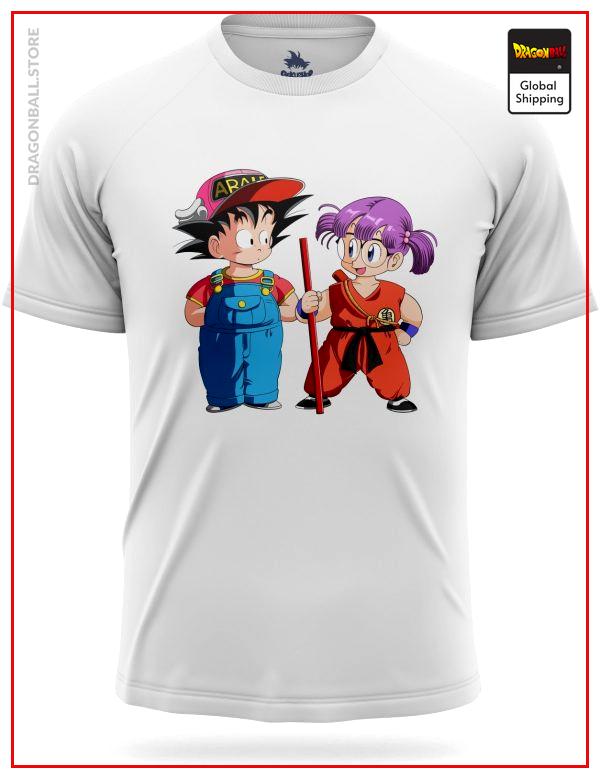 Dragon Ball T-Shirt Goku and Arale White / S Official Dragon Ball Z Merch