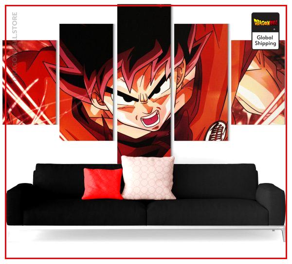 Wall Art Canvas Dragon Ball Z  Goku Kaioken Medium / Without frame Official Dragon Ball Z Merch