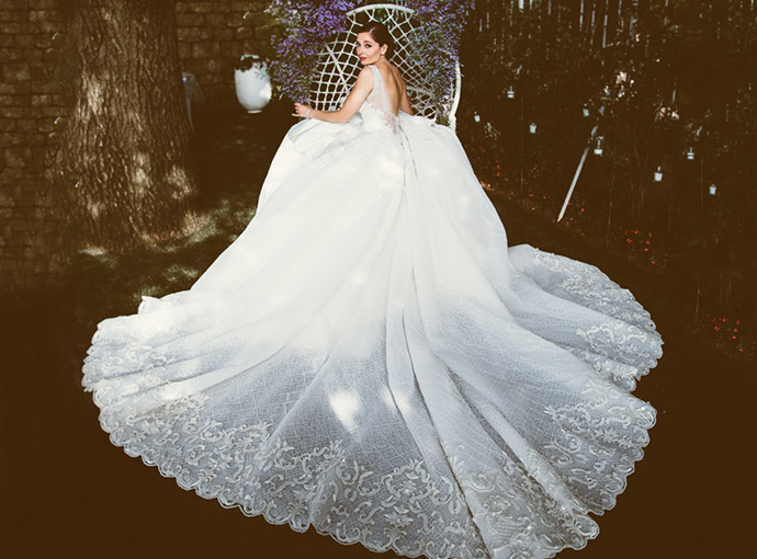 lace ball gown