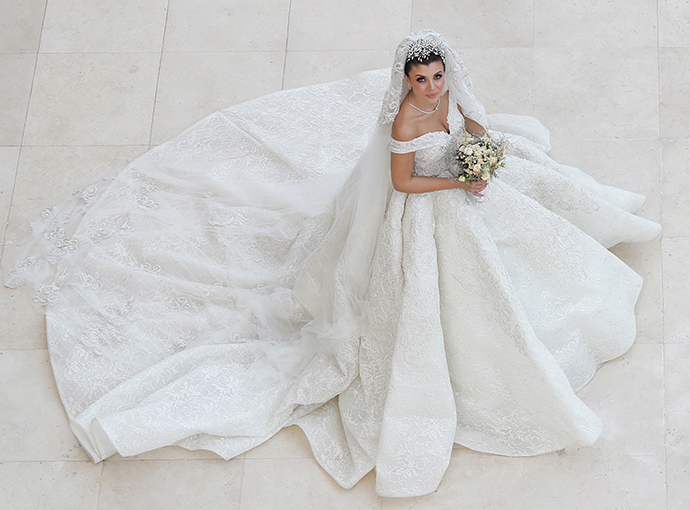 lace ball gown