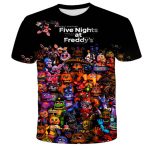 4 14 Years Clothing for Boys T Shirts Night at Freddy 3D Printed Tees Boys Girls - FNAF Plush
