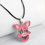 FIVENIGHTSATFREDDY Rope Chain Necklaces Game Jewelry FNAF Freddy Foxy Bonnie Chica Leather Rope Necklace Kid Christmas 3 - FNAF Plush
