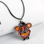 FIVENIGHTSATFREDDY Rope Chain Necklaces Game Jewelry FNAF Freddy Foxy Bonnie Chica Leather Rope Necklace Kid Christmas 4 - FNAF Plush