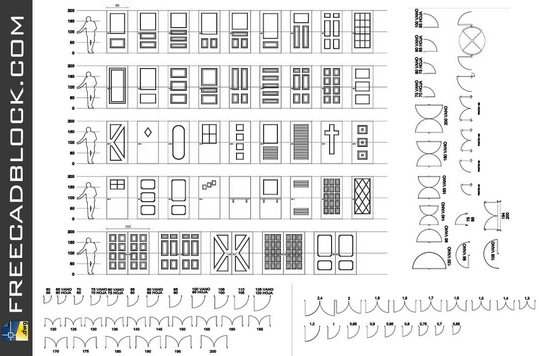 Cad Door Blocks Dwg Free Cad Model