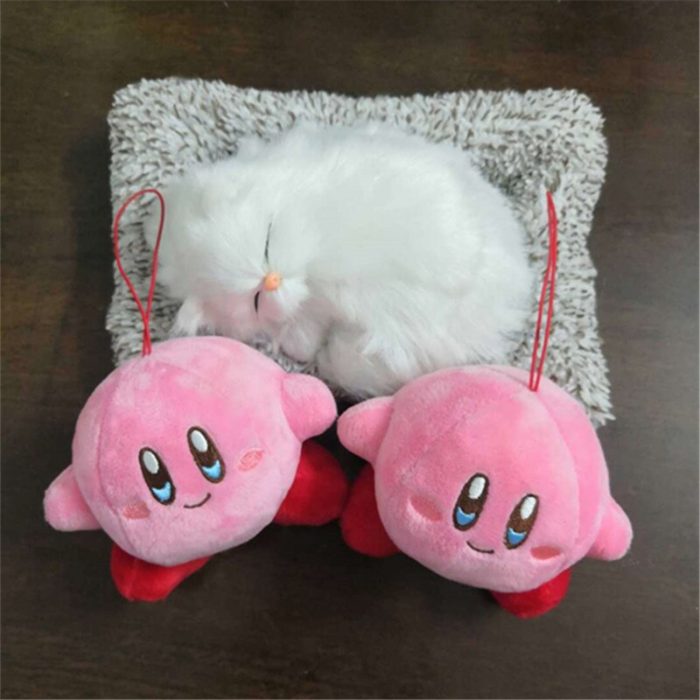 2022 New Kirby Anime Plush Stuffed Toys Girls Cartoon Green Blue Kirby Fashion Children Pink Plush 4 - Kirby Plush
