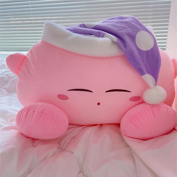 Anime Plush Toy Sleeping Kirbyed Plushies Stuffed Kirbyed doll With Nightcap Japanese Style Pillow Soft Gift 5 - Kirby Plush