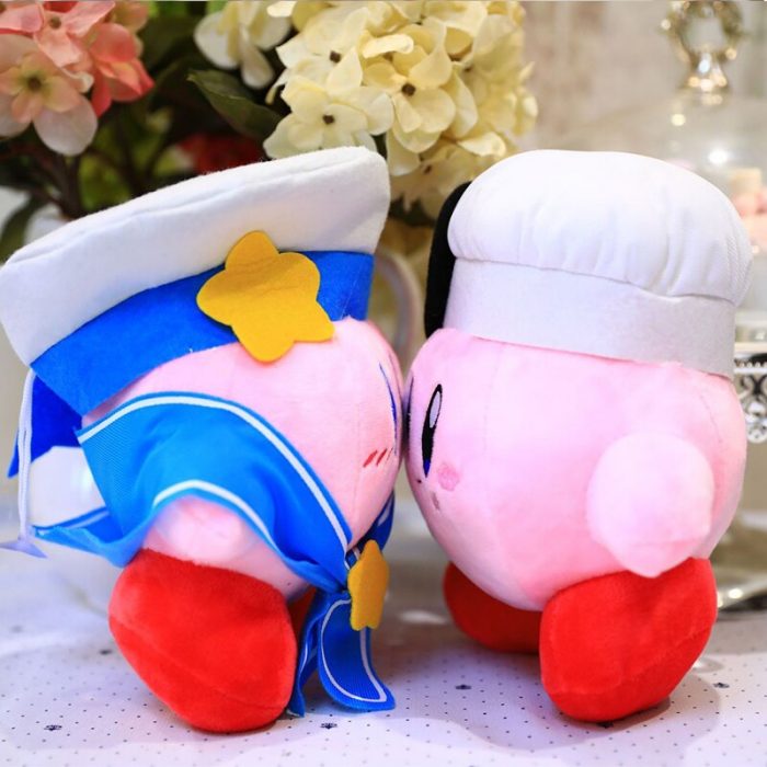 20cm Kawaii Special Pink Game Kirby Plush Keychain Sailor Suit Star Adventure Animal Pendant Soft Stuffed 4 - Kirby Plush