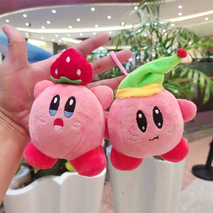 15Cm Kirby Kawai Love Strawberry Plush Toys Dolls Cute Cartoon Backpack Decorative Key Chain Pendant Soft 5 - Kirby Plush