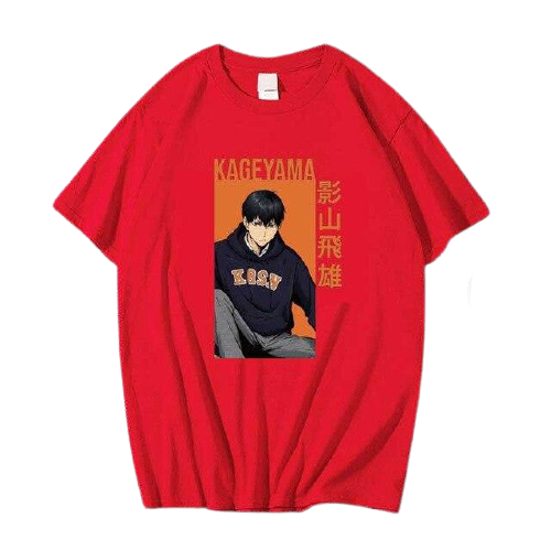 T-Shirt Tobio HS0911 Red / XS Official HAIKYU SHOP Merch