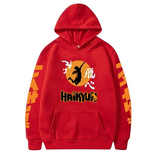 Hoodie To The Top! Red HS0911 Black / XS Official HAIKYU SHOP Merch