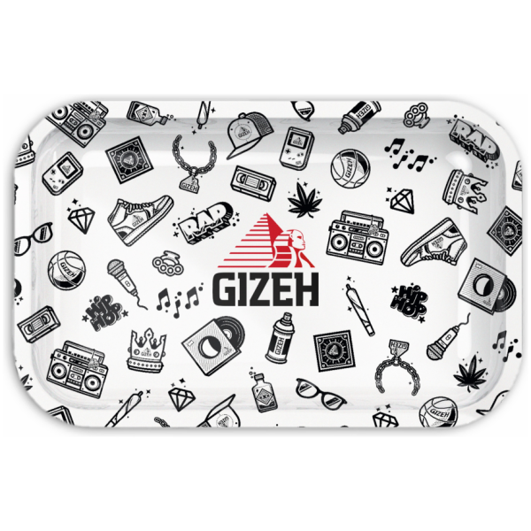 GIZEH Rolling Tray "Comic" - white {M