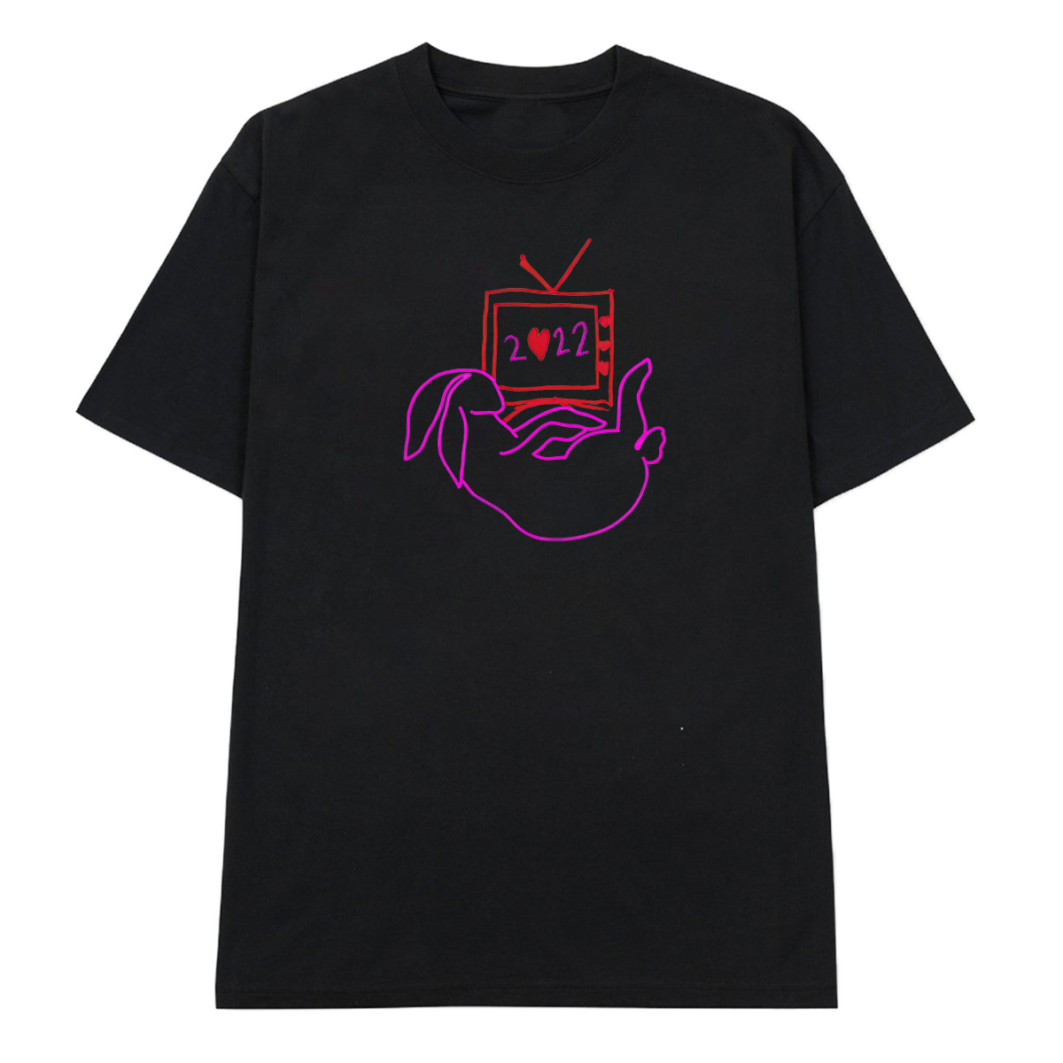 Harry Styles Love On Tour Bunny TV Black Tee - Harry Styles Store