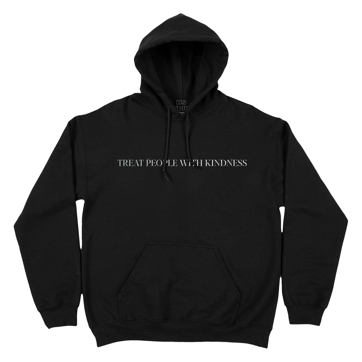 Treat People With Kindness Hoodie (Metallic Silver Embroidery)