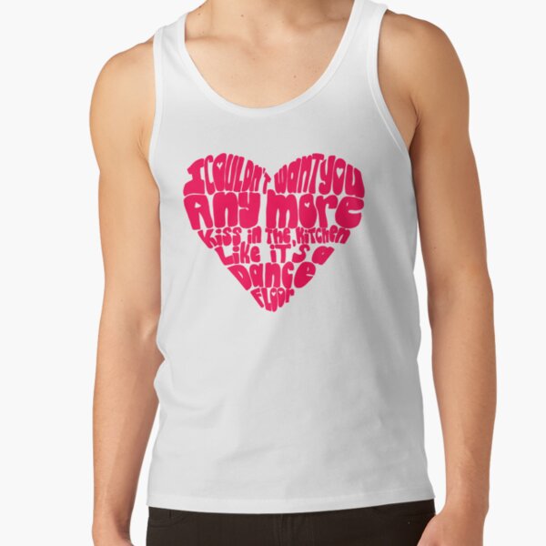 Harry Styles Sunflower lyrics heart | Kiss in the kitchen like it's a dance floor Tank Top RB2103 product Offical harry styles Merch