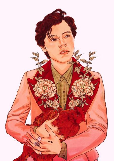 harry-styles-posters-flower-outfit-harry-styles-poster